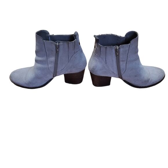 Crown Vintage beige heeled zip up boots size 10 - Picture 3 of 6